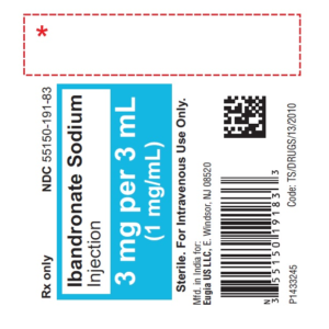 Ibandronate 3mg/3mL Injections - 1ct