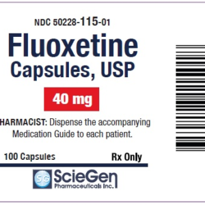 Fluoxetine 40mg Capsules - 100ct