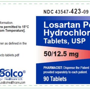 Losartan/HCTZ 50mg/12.5mg tablets - 90ct
