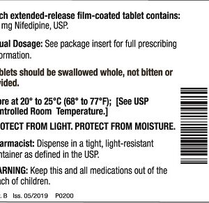 Nifedipine 60 mg ER tablets - 100ct
