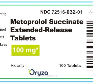 Metoprolol Succinate 100 mg ER tablets - 100ct