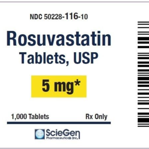 Rosuvastatin 5mg tablets - 1000ct