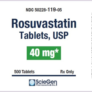 Rosuvastatin 40mg tablets - 500ct
