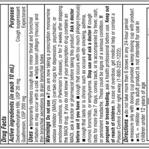 MaxTussin Cough/Congestion DM - 4oz
