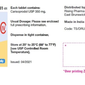 Carisoprodol 350mg tablets - 100ct