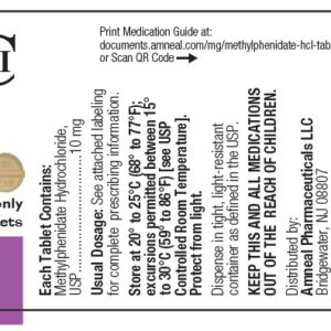 Methylphenidate HCl 10 mg Tabs - 100/btl (C-II) (CSA 1724)