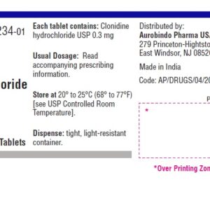 Clonidine 0.3mg tablets - 100ct