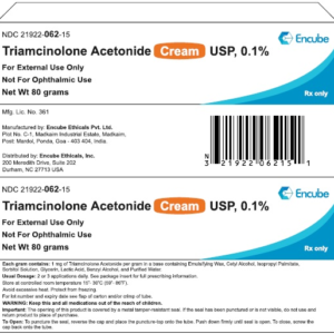 Triamcinolone Acetate 0.1% Cream - 80g
