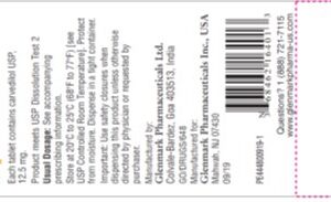 Carvedilol 12.5 mg tab - 100/btl