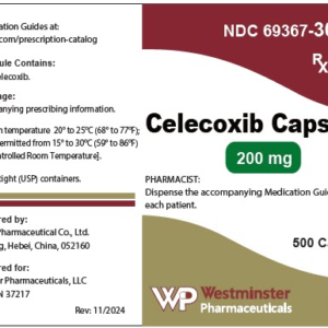 Celecoxib 200mg caps - 500/btl..