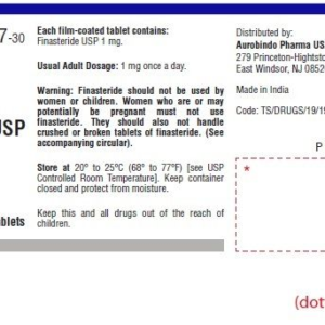 Finasteride 1mg tablets - 30ct
