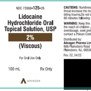 Lidocaine Oral Solution 2% - 100ml