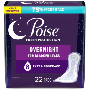 Poise Overnight Extra Coverage Pad - 2 x 22 CT