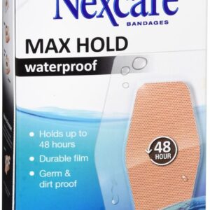 Nexcare Max Hold Waterproof Bandage Knee & Elbow - 6ct