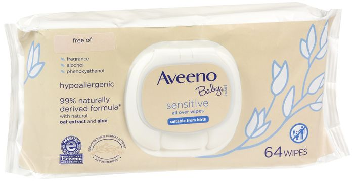 Aveeno Baby All Over Sensitive Wipes - 64ct