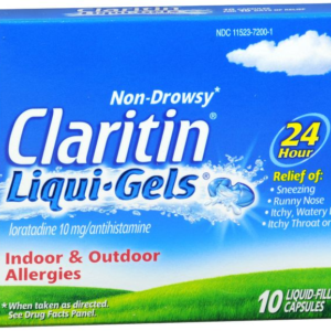 Claritin 10 mg Non-Drowsy 24 HR Liqui-Gel - 10/ct