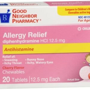 GNP Children's Allergy Relief - Cherry Flavor - 20 chewable tablets