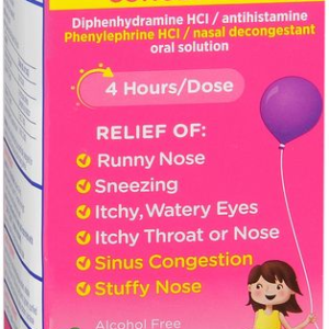 Benadryl-D Kids Allergy/Sinus Liquid Grape - 4oz