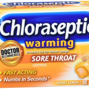 Chloraseptic Lozenges Warm Honey Lemon - 18/ct