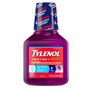 Tylenol Cold+Flu+Cough NT Wild Berry Liq 8oz