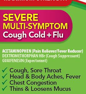 Robitussin Severe Multi-Symptom Cold/Cough/Flu Max Liquid - 4oz