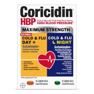 Coricidin HBP Max Day/Night Cold Flu liquid gels - 24ct