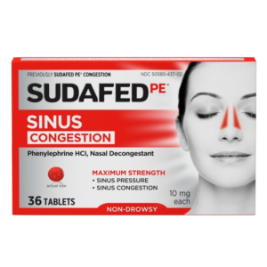 Sudafed PE Sinus Congestion Tablets 36ct