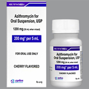 Azithromycin 200 mg/5 ml bottle - 30 ml (1200 mg)