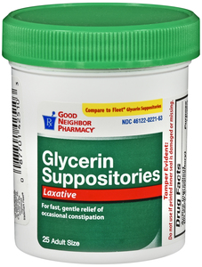 Glycerin Suppository Adult - 25ct