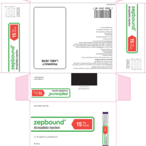 Zepbound (tirzepatide) 15mg/0.5ml Prefilled Pen - 4/pk (refrigerate)
