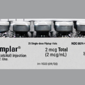 Zemplar (paricalcitol) 2 mcg/ mL SDV - 25 ct