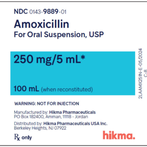Amoxicillin 250 mg/5 ml 100 ml Oral Suspension