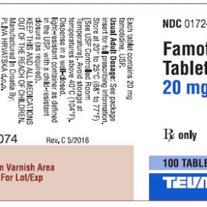 Famotidine 20 mg Tablets - 100/btl