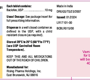 Baclofen 10mg tablets - 100ct