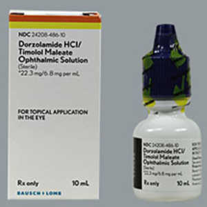 Dorzolamide / Timolol 2% / 0.5% - Ophthalmic Soln - 10 ml