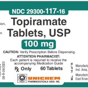 Topiramate 100 mg tablets - 60/btl
