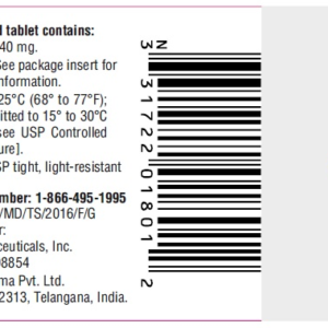 Famotidine 40 mg tablets - 100/ btl