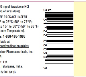 Lurasidone HCl 20mg tablets - 30/btl