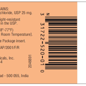 Hydralazine 25mg tablets - 100ct