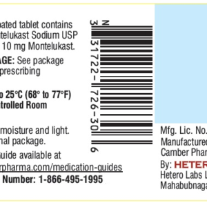 Montelukast 10 mg tab - 30/btl