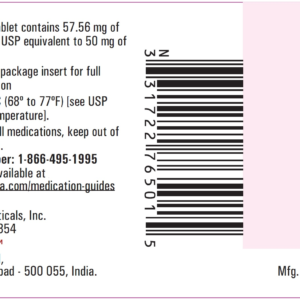 Quetiapine 50 mg tablets - 100/ btl