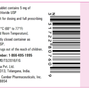 Memantine HCL 5mg tablets - 60/btl