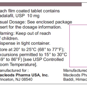 Tadalafil 10mg tablets - 30/btl