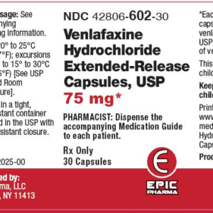 Venlafaxine HCL 75mg ER Capsules - 30ct