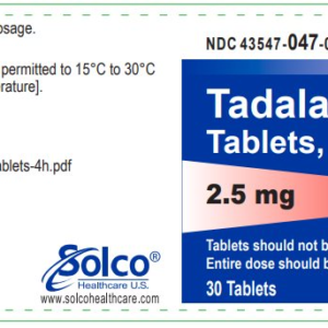 Tadalafil 2.5mg tablets - 30ct