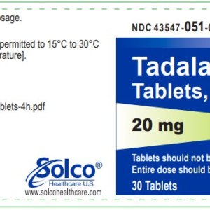Tadalafil 20mg Tablets - 30/btl