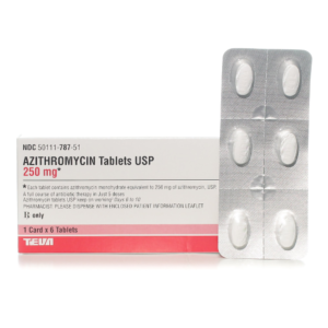Azithromycin 250 mg tabs 6 X 1