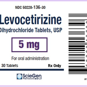 Levocetirizine 5 mg tablets - 30/ btl