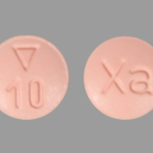 Xarelto (rivaroxaban) 10mg tablets -100/ bx, 10 Blister Strips x 10 tabs each