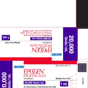 Epogen 20,000 Units/1 ml MDV - Pack of 10 (REFRIGERATE)